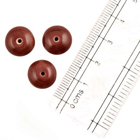 Burgundy Round Loose Glass Beads For Jewelry Making (12 in Pack)