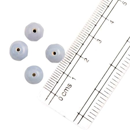 Lavender Abacus Faceted Glass Beads For Jewelry Making (12 in Pack)