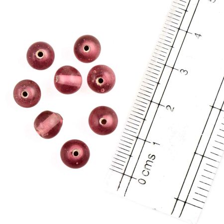 Round Shape Glass Beads For Jewelry Making (12 in Pack)