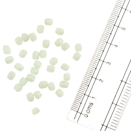 Powder Blue Drum Shape Glass Beads For Jewelry Making (50 in Pack)