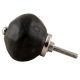 Solid Black Round Ceramic Knobs