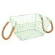 Iron Wire Basket With Roop Handal In Sky Blue