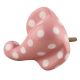 Pink Polka Elephant Face Knob