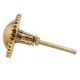Clear Wheel Golden Glass and Metal Cabinet Knobs
