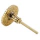 Clear Wheel Golden Glass and Metal Cabinet Knobs