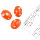 Orange Polka Dot Glass Beads For Jewelry Making And Home Decoration (Pack Of 12)