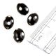 Black Polka Dotted Loose Beads For Jewelry Making And Home Decoration (Pack Of 12)