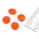 Orange Round Glass Beads For Jewelry Making And Home Decoration (Pack Of 12)