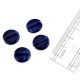 Navy Round Glass Beads For Jewelry Making And Home Decoration (Pack Of 12)