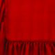 Red Women's Georgette Solid Ruffle Saree