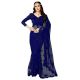 Royal Blue Imported Fabric Designer Frill Ruffle Saree