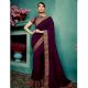 Purple Vichitra Silk Saree With Banglori silk Blouse Piece