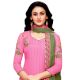Pink & Olive Green Mashlin Silk Printed Women's Palazzo Suit