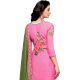Pink & Olive Green Mashlin Silk Printed Women's Palazzo Suit