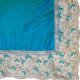 GreenÂ Embroidered Border Work Paper Silk Saree with Blouse Piece