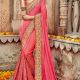 Pink Ethnic Wedding And Party Wear Heavy Handwork Designer Sari