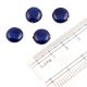 Navy Blue Glass Loose Beads For Jewelry Making (Pack Of 12)