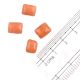 Peach Jewellery Making Loose Glass Beads (Pack Of 12)