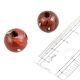 Rust Painted White Dots Round Glass Beads For Jewelry (Pack Of 12)