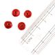 Red  Loose Glass Seed Beads Used for Jewellery Making (Pack Of 12)