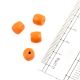 Orange Glass Barrel Shaped Spacer Loose Beads For Making  Jewelry (Pack Of 12)