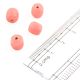 Pink Glass Barrel Shaped Spacer Loose Beads For Making  Jewelry (Pack Of 12)