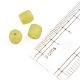 Pale Yellow Glass Barrel Shaped Spacer Loose Beads For Making  Jewelry (Pack Of 12)