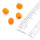 Marigold Glass Barrel Shaped Spacer Loose Beads For Making  Jewelry (Pack Of 12)