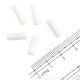 White Jewelry Glass Cylinder Beads (Pack Of 12)