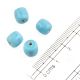 Light Blue Cylindrical Glass Spacer Loose Jewelry Beads (Pack Of 12)