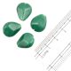 Jade Green Tear Drop Jewelry Making Faceted Crystal Glass Loose Beads (Pack Of 12)