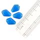 Blue Tear Drop Jewelry Making Faceted Crystal Glass Loose Beads (Pack Of 12)