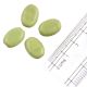 Mint Green Color Jewelry  Oval Shape Loose Glass Beads (Pack Of 12)