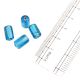 Blue Glass Tube Beads Smooth Loose Beads Jewelry Accessory (12 in Pack)