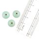 Mint Green Round Loose Glass Beads For Jewelry Making (12 in Pack)
