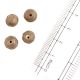 Tan Abacus Faceted Glass Beads For Bracelet Necklace Jewelry Making (12 in Pack)