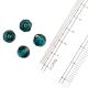 Teal Green Abacus Faceted Glass Beads For Jewelry Making (12 in Pack)