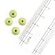 Lemon Green Round Shape Glass Beads For Jewelry Making (12 in Pack)
