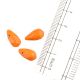 Orange Irregular Briolette Shape Glass Beads For Jewelry Making (12 in Pack)