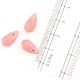 Pink Irregular Briolette Shape Glass Beads For Jewelry Making (12 in Pack)