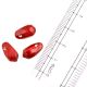 Red Irregular Briolette Shape Glass Beads For Jewelry Making (12 in Pack)