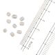 Silvery White Drum Shape Glass Beads For Jewelry Making (50 in Pack)