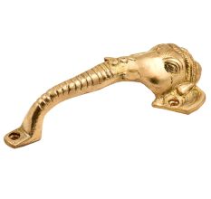 Brass Elephant Head Long Trunk Small Ears Door Handle