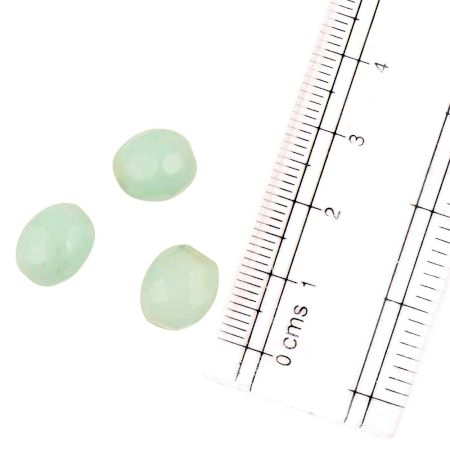 Powder Blue Glass Beads Egg Shape Loose Spacer Oval Beads For Jewelry Making (12 in Pack)