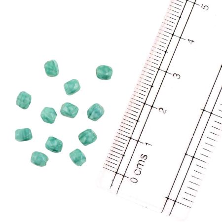 Sapphire Blue Glass Beads Drum Spacer Loose Beads Jewelry Accessories (50 in Pack)