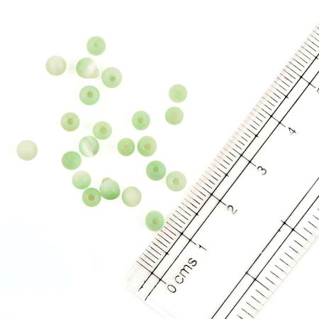 Mint Green Glass Beads Round Spacer Loose Beads Jewelry Accessories (50 in Pack)