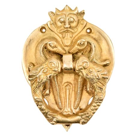 Brass Bronze Ornate Demon Birds Devil Door Knocker