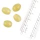 Olive Glass Beads Egg Shape Loose Spacer Oval Beads For Jewelry Making (12 in Pack)