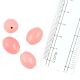 Pink Glass Beads Egg Shape Loose Spacer Oval Beads For Jewelry Making (12 in Pack)