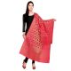 Leafy Pink Banarsi Art Silk Dupatta
